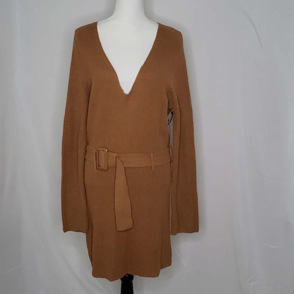 Leith Belted Sweater Dress  NWT